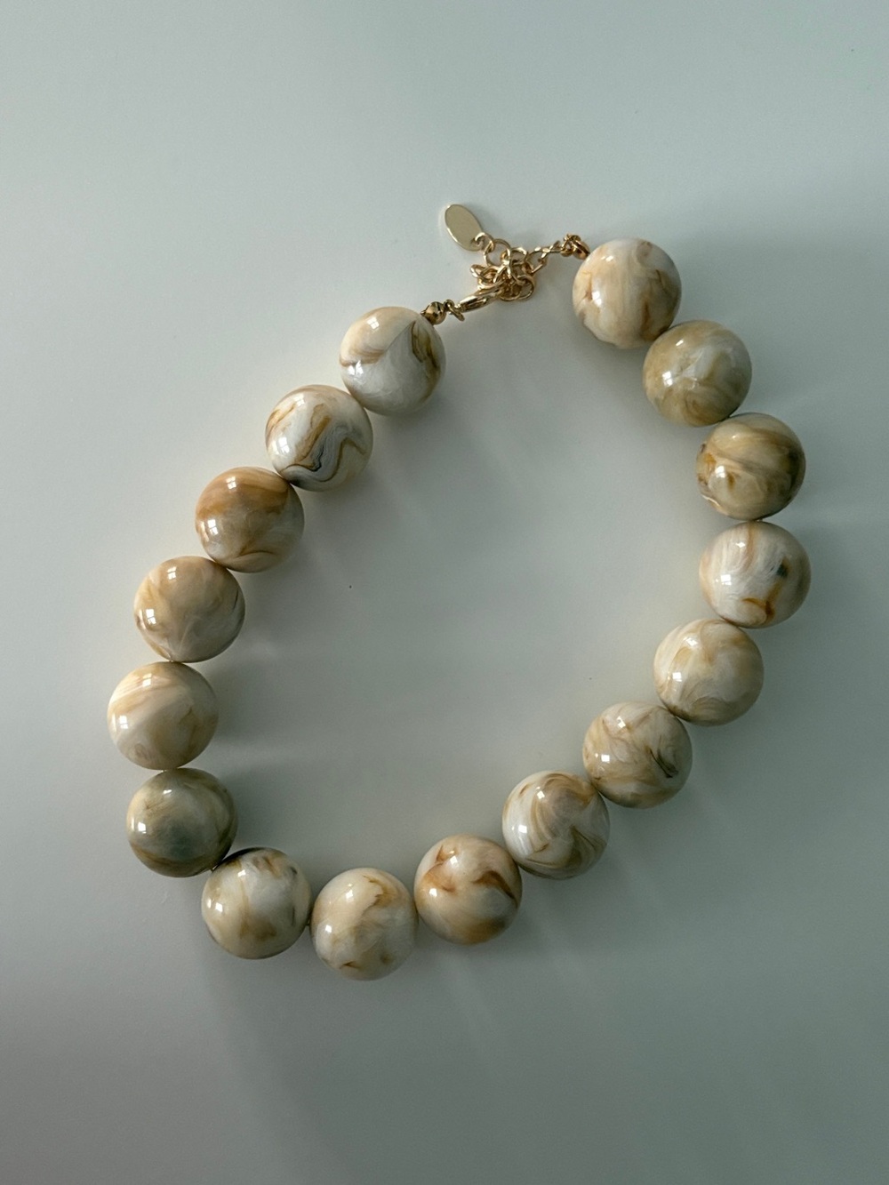 Mango MAXI BALL Necklace — Beige - Picture 3 of 3